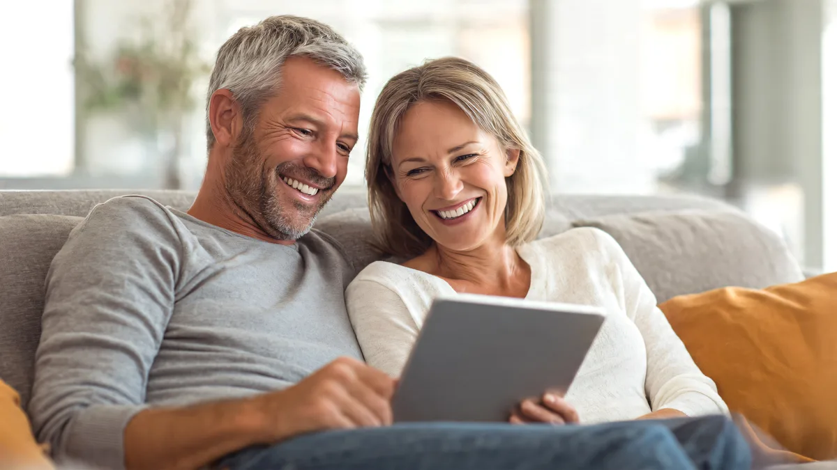 TailMark - two people reviewing a filing together on a tablet from home